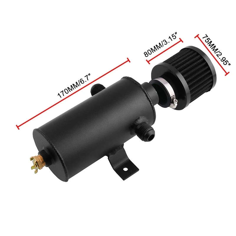 Aluminum Baffled Oil Catch Can Breather Can 750ML