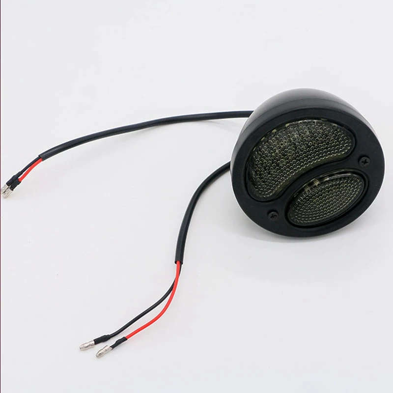 Dual Lamp Motorcycle Tail Light Retro Tail Light Conversion Round Brake Light for Cruise Cafe Racer