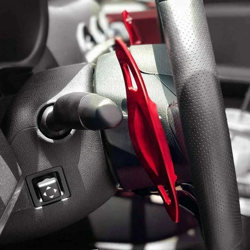 Car Red Steering Wheel Paddle Shifter Extension for Hyundai Genesis G70 4DR 18-20