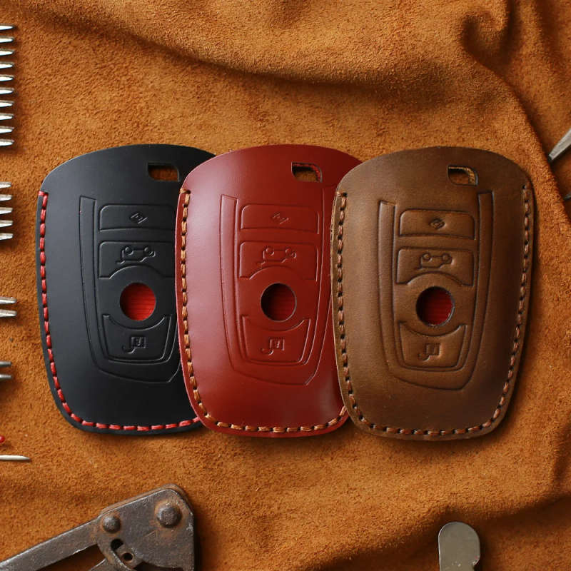 Genuine Leather Car Key Holder Key Cover Key Bag Key Case For BMW 1 3 5 6 7 Series X3 X4