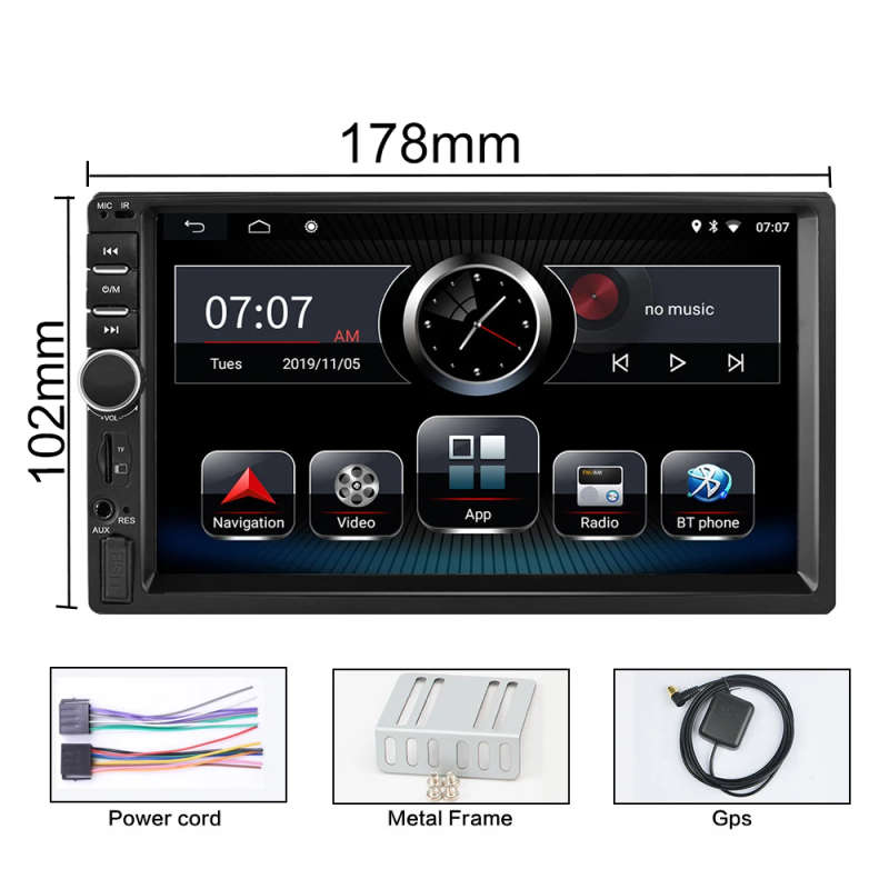 2DIN Android 8.1 Car Multimedia Player 2G 16G 32G 64G WiFi FM RDS DAB AUX USB TF GPS Car Audio Radio
