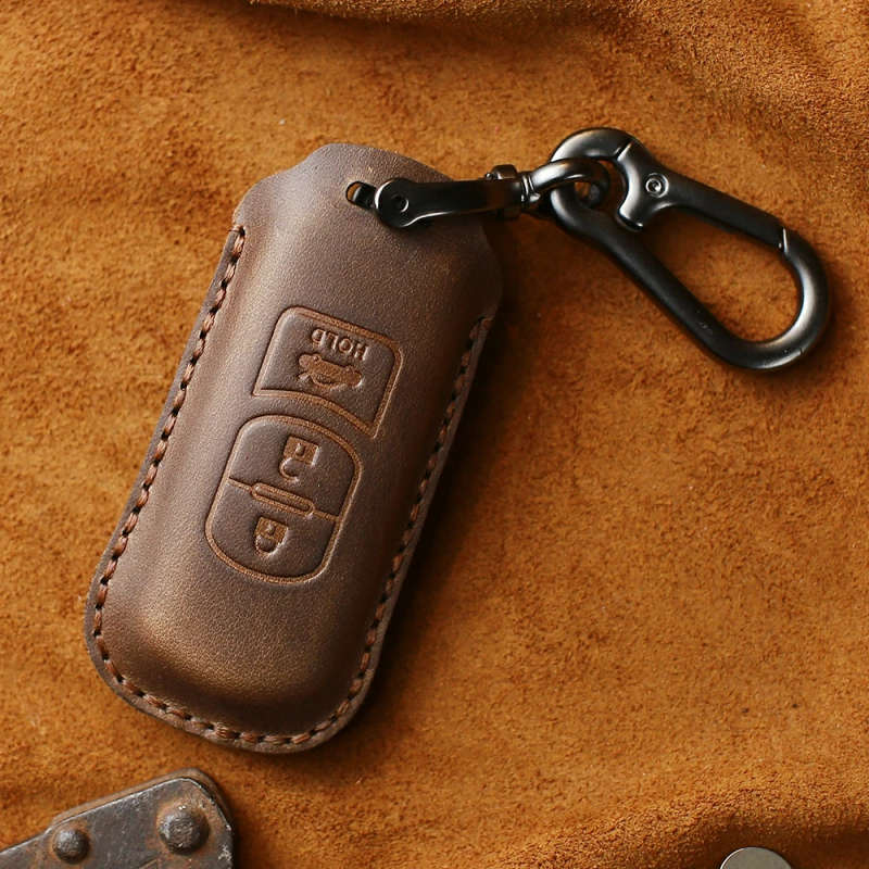 2/3 Buttons Leather Smart Car Remote Key Case Cover For Mazda 2 3 6 Axela Atenza CX-5 CX5 CX-7 CX-9
