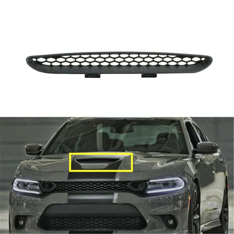 Car Front Hood Scoop Bezel Mesh Intake Grille Cover 68202462AD for DODGE Charger SRT Hellcat 2016-21