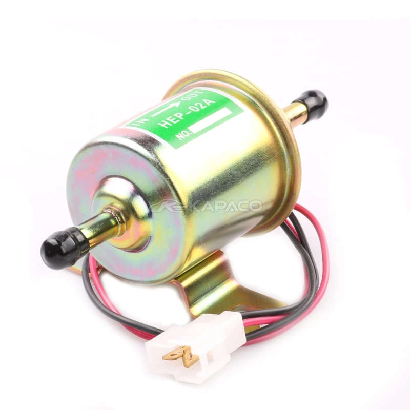12/24V HEP-02A Universal Electric Fuel Pump Low Pressure Bolt Fixing Wire Diesel Petrol