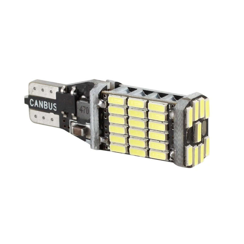 20X T15 W16W 45 SMD 4014 LED Car Reverse Back Light Bulbs 6000K White