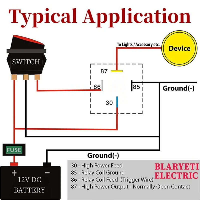 5Pcs 12V 40 Amp 4 Pin with Wires Car SPDT Automotive Relay DC with Harness Socket JD1912