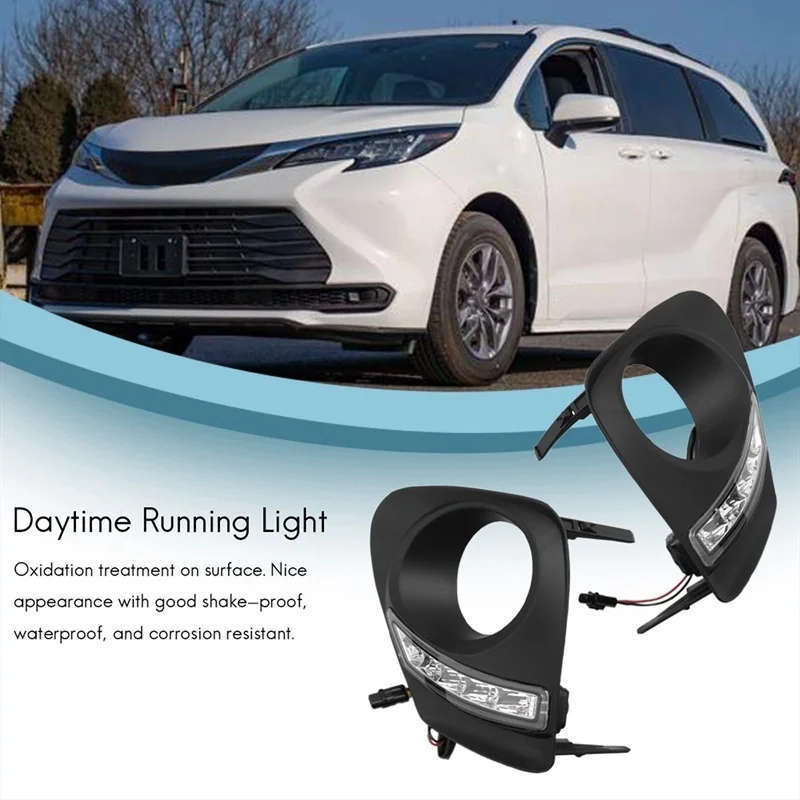 LED Daytime Running Lights for Toyota Corolla 2010 2011 2012 2013 DRL Fog Lamp Cover Light
