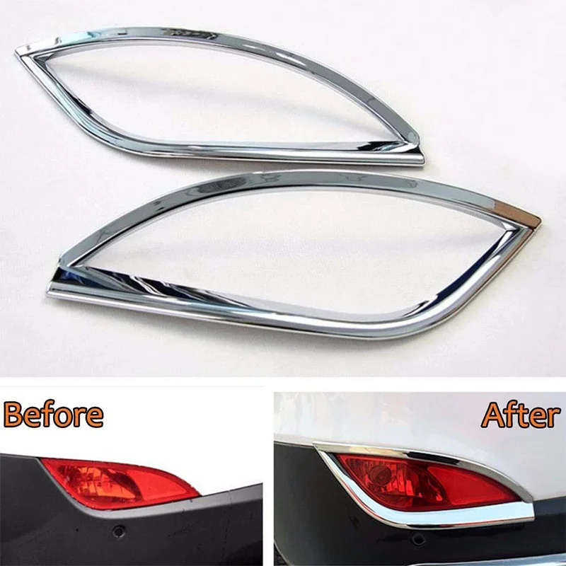 ABS Chrome Rear Fog Lights Cover Foglight Fog Lights Lamp Trim for Hyundai Tucson Ix35 2010-15