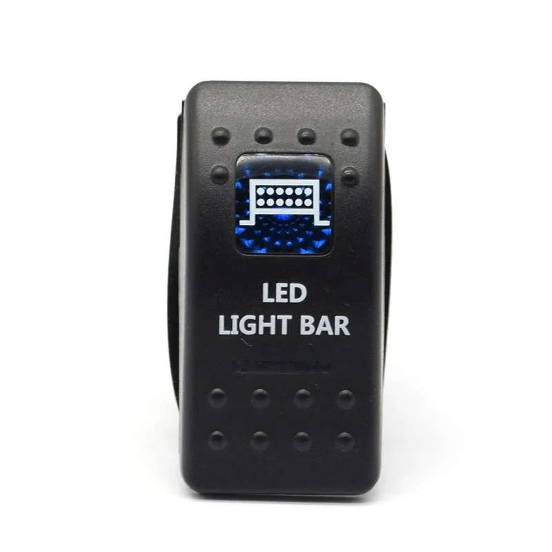 Car Driving Light 5-Pin Blue LED Rocker Switch + 40A Relay Wiring Harness Kit