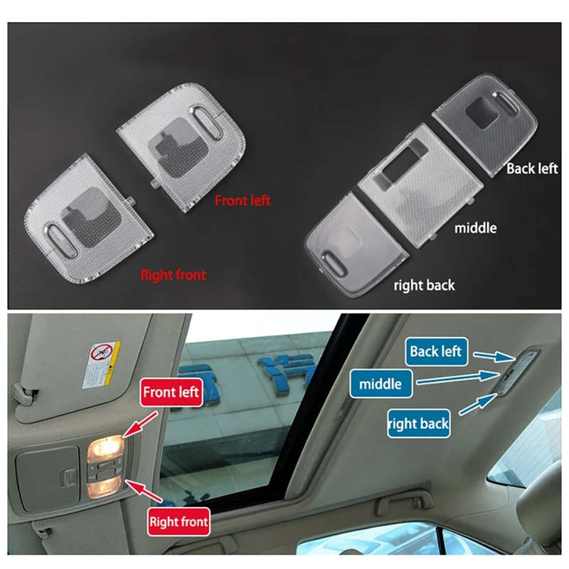 Car Front Rear Dome Light Lens Shell Reading Lights Cover for Toyota Camry 2006-2011