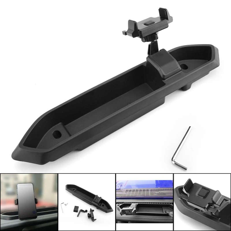 Phone Mount Drink Cup Holder Grab Handle Storage Tray Organizer for Jeep Wrangler JL JT Gladiator