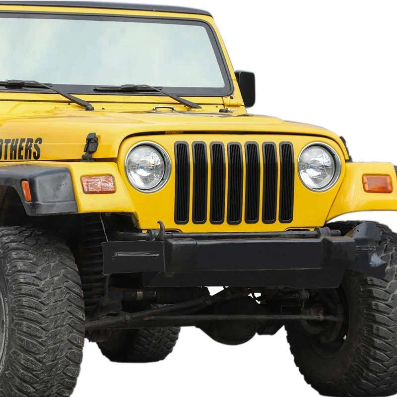 Clip-on Grill Front Mesh Grille Inserts for Jeep Wrangler TJ & Unlimited 1997-2006