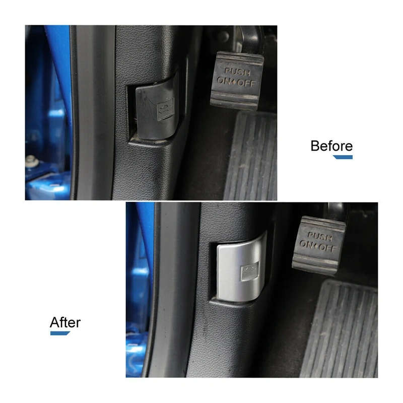 Car ABS Silver Engine Cover Switch Trim Decoration for Ford F-150 2015-2020