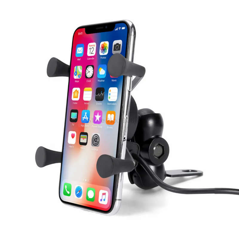 Jadkinsta Charging Function Outdoor Motorcycle Phone Holder Stand Mount Bracket for Gopro Cellphon