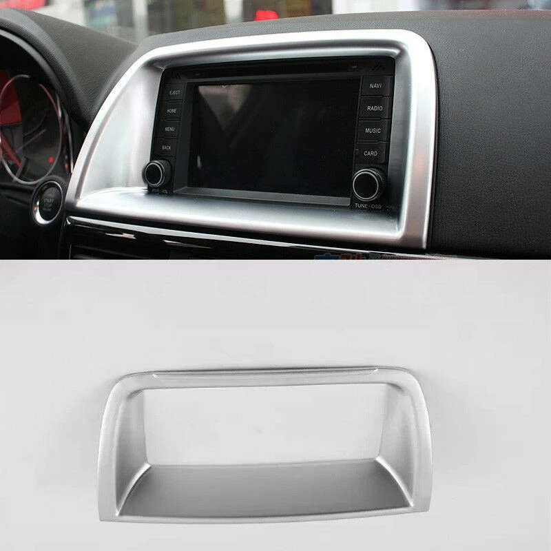 For Mazda Cx-5 Cx5 Cx5 2015 Abs Chrome Navigation Frame Cover Centre Console Trim