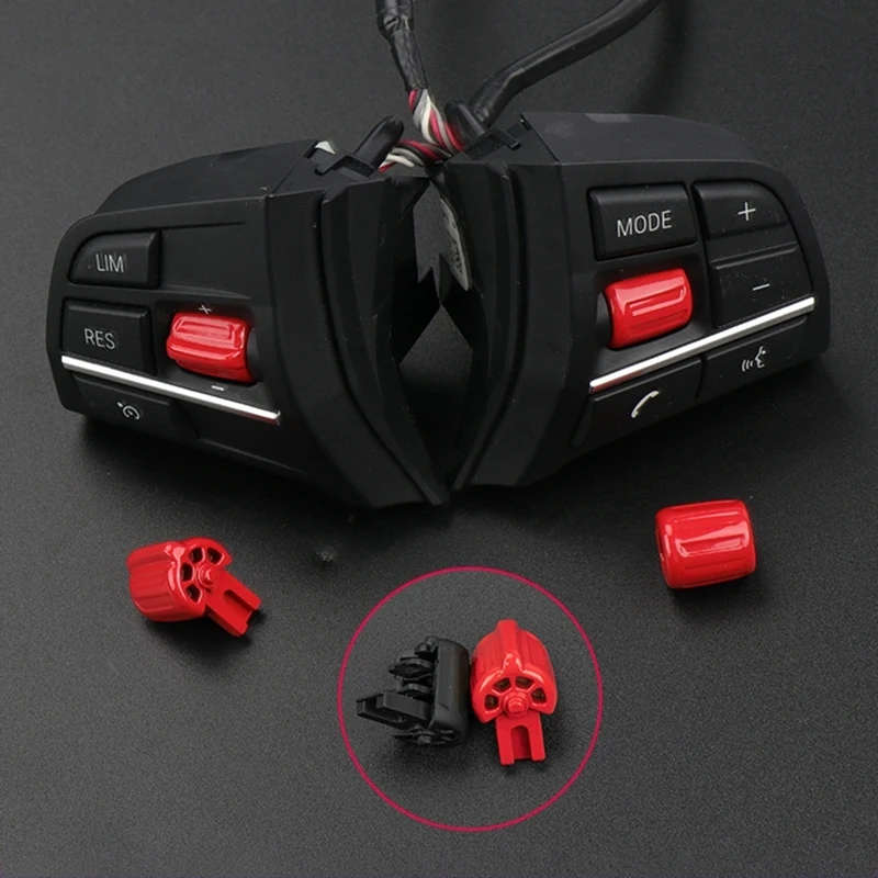 2 PCS Multi-functional Car Steering Wheel Rubber Button for BMW F10 / F07 / F02