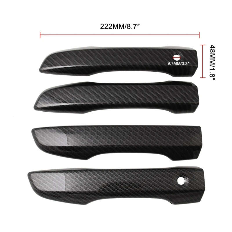4 PCS Auto Modified Carbon Door Handle Decoration for Honda Civic 2016-2020