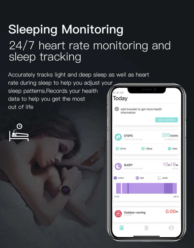 SN59 Smart Watch| IP68 Waterproof Fitness Activity Tracker Heart Rate Monitor Bluetooth Brim Sport