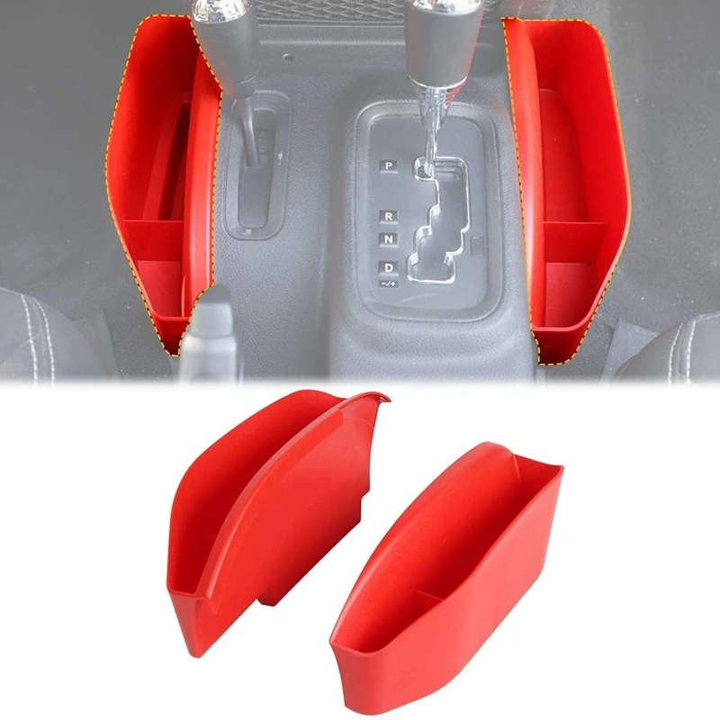 Gear Shifter Storage Box Center Console Organizer Tray Phone Storage for Jeep Wrangler JK 2011-2017
