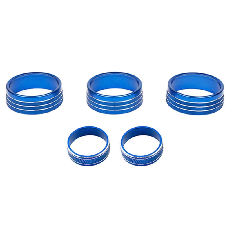 Air Conditioner & CD Switch Knob Trim Ring Cover for Dodge Challenger 2009-2014 5Pack