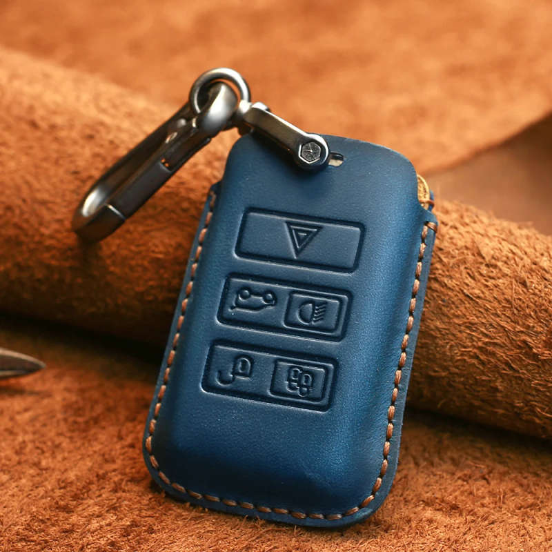 For Land Rover Range Rover Evoque Discovery Sport For Jaguar E-Pace Leather Car Key Case Cover