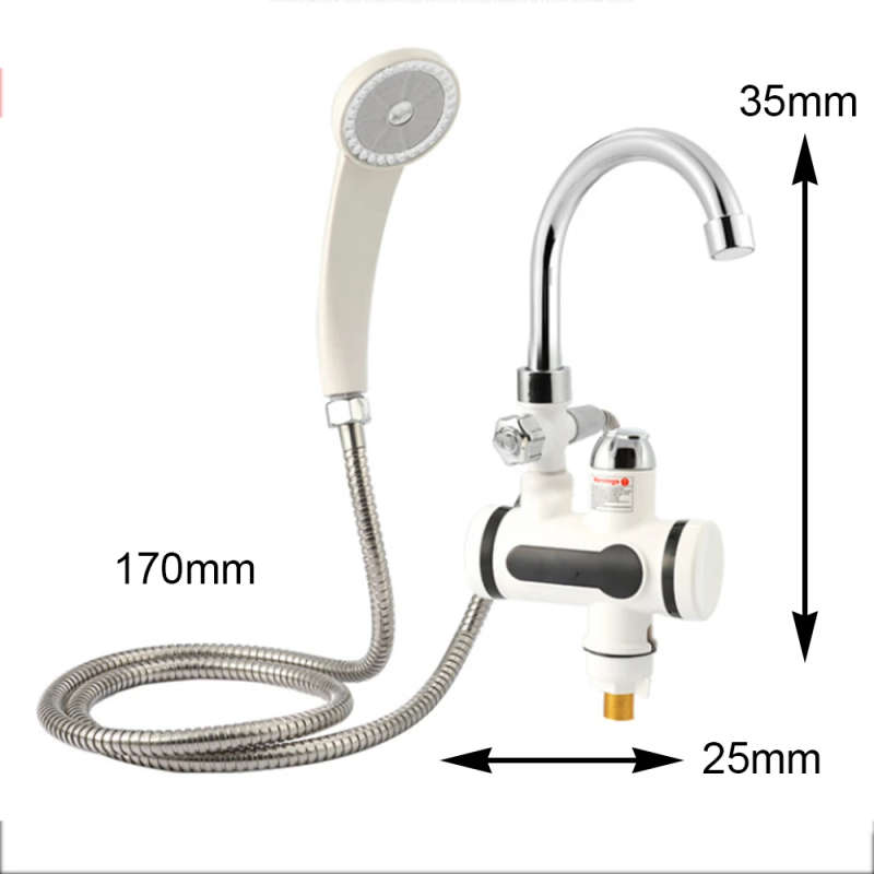 Kitchen Water Heater Tap Bathroom Instant Electric Heating Water Faucet with Shower