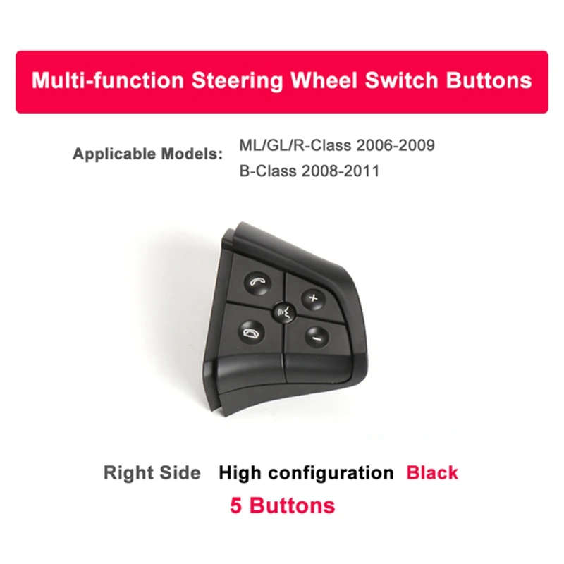 Car Steering Wheel Switch Buttons for Mercedes Benz ML GL R B-Class W164 W251 W245