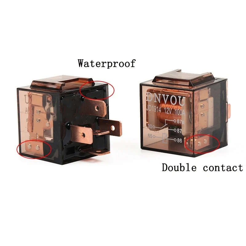 5 PCS 100A Automotive Relay With Indicator Light?? 12V/24V, 5 Plug/ 4 Plug