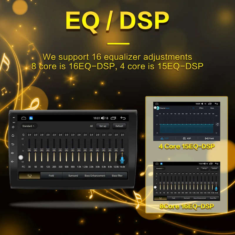 DSP Car Radio 2 Din Android Auto Carplay Navigation Bluetooth Speaker For Peugeot Kia Chevrolet