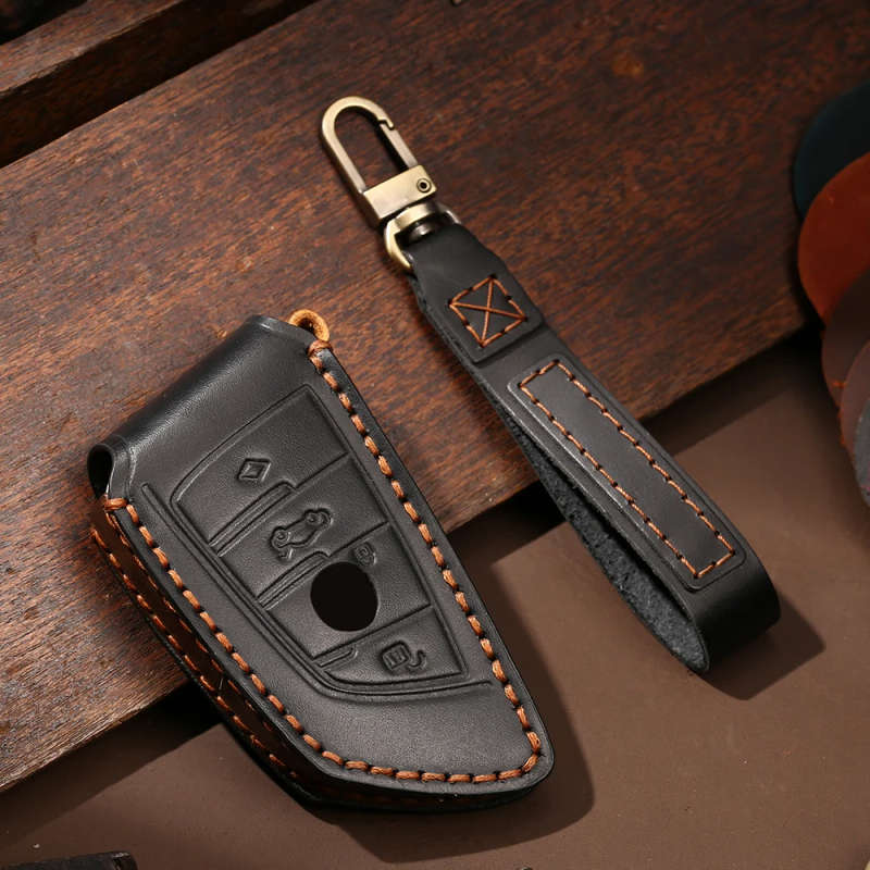Car Key Case For BMW 4 Buttons CAS4 F 3 5 7 Series E90 E92 E93 X5 F10 F20 F30 F40 Key Case Cover
