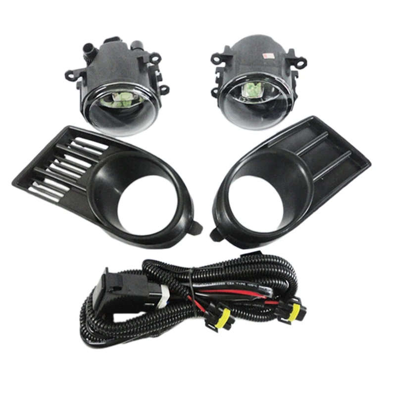 Front Bumper Fog Lights Fog Lamp Cover with Bulb H11 Switch Wire Bezel for Suzuki Swift 2006-10