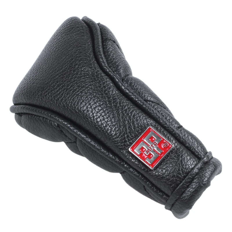 2X Anti-slip Zipper Closure Car Gear Shift Knob Cover Black