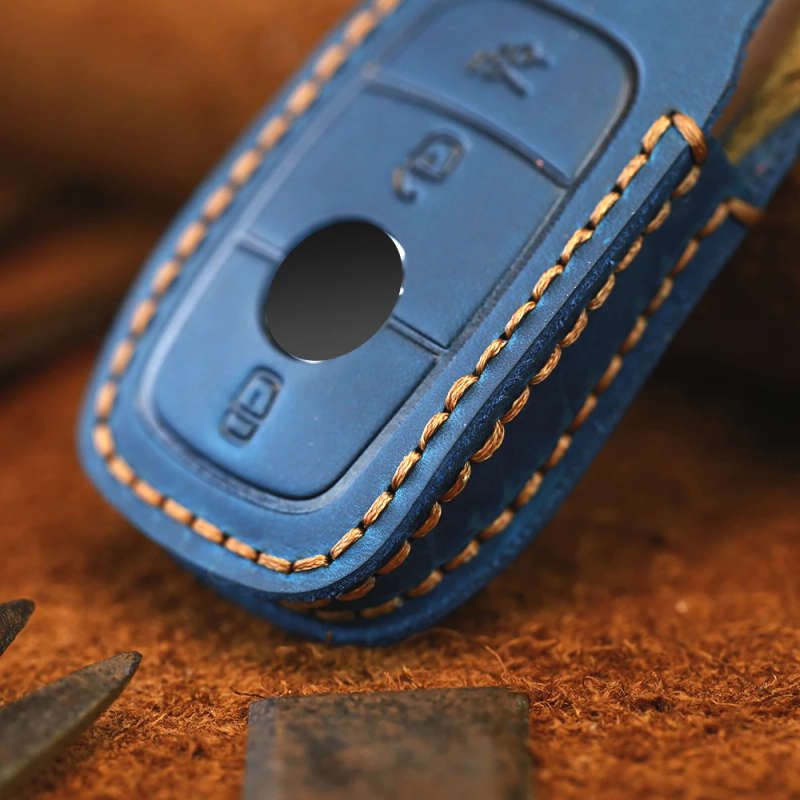 For Mercedes Benz AMG E E200 E400 E550 Class W213/C W205 2018-19 Genuine Leather Car Key Case Bag