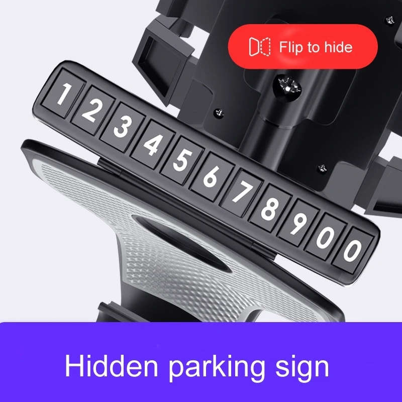 Car Dashboard Rearview Mirror Navigation Bracket with Stop Sign