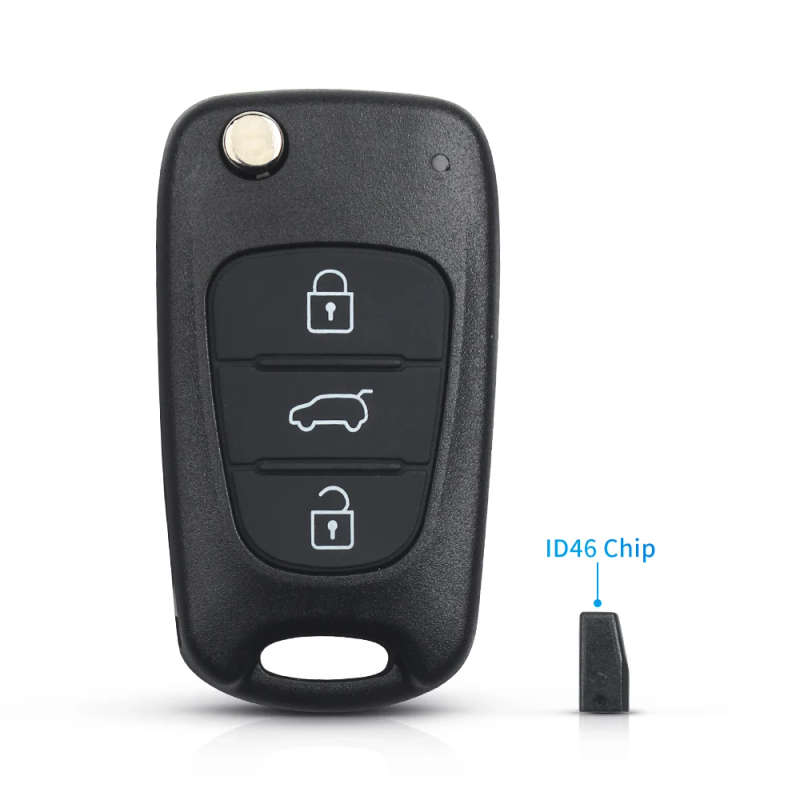 3 Buttons Flip Folding Remote Key Fob Fit For Hyundai I30 IX35 433MHz Chip ID46 TOY40 Blade