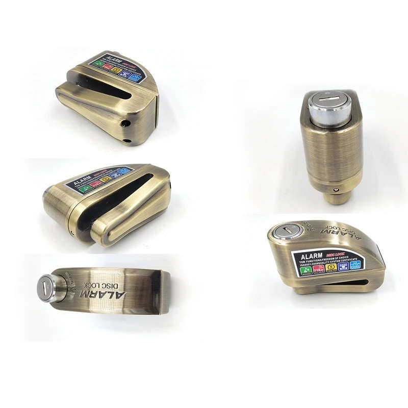 Alarm Lock Waterproof Motorcycle Alarm Lock Bike Lock Security Anti-Theft Lock Moto Disc Brake Ock