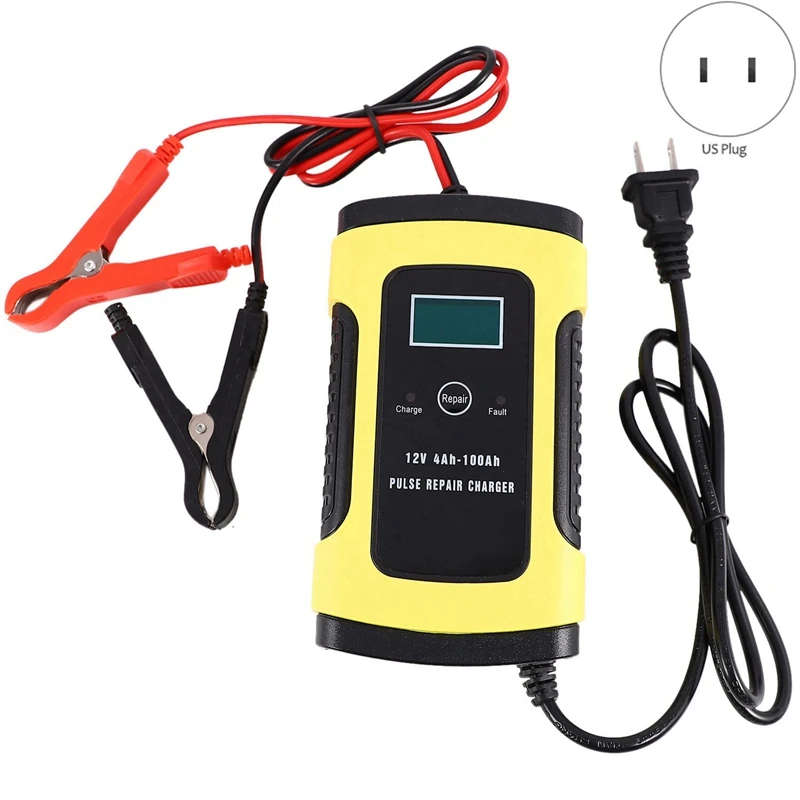 Car Battery Charger Intelligent Fast Power Charging Wet Dry Lead Acid Digital Lcd Display