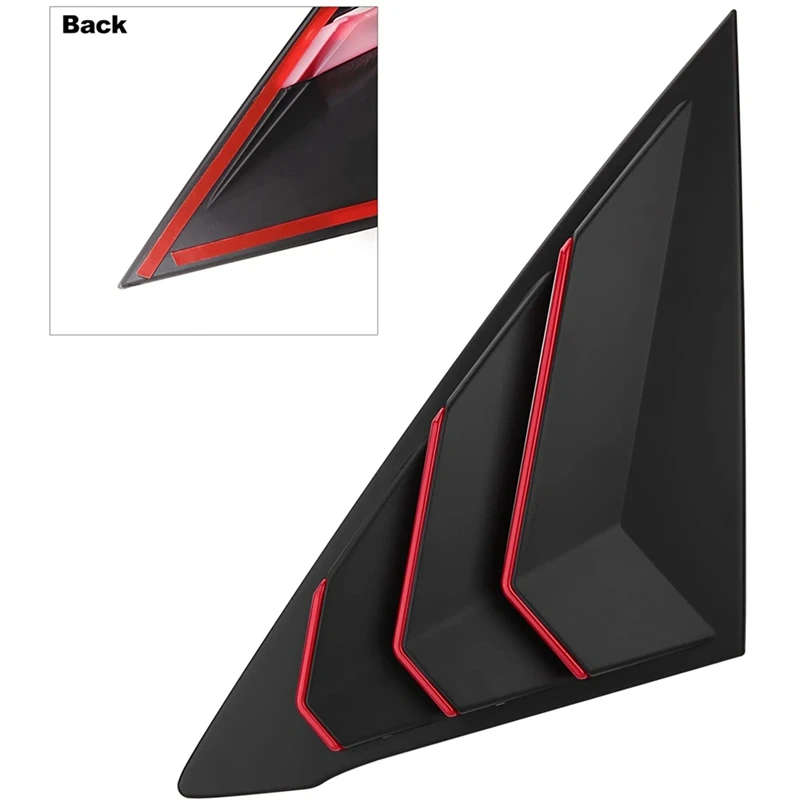 For 11Th Gen Honda Civic 2022 Rear Side Window Louvers Air Vent Scoop Shades Cover Blinds