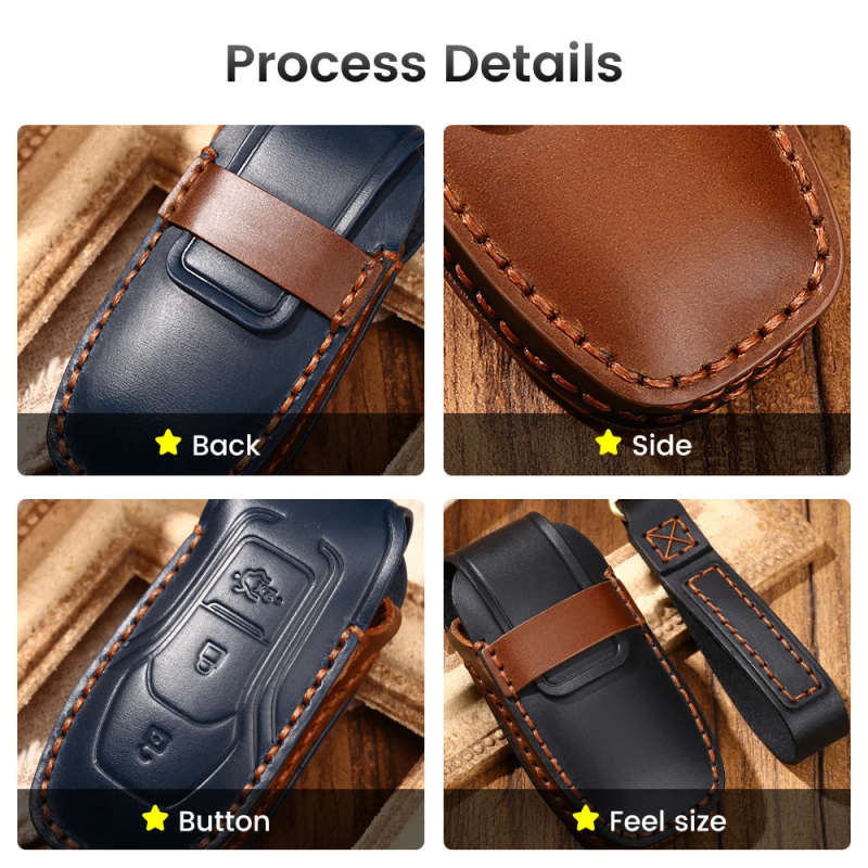 Remote Key Fob Holder Cover Case For Ford Edge Explorer Fusion 2015-17 Smart Key Fob 3 Buttons