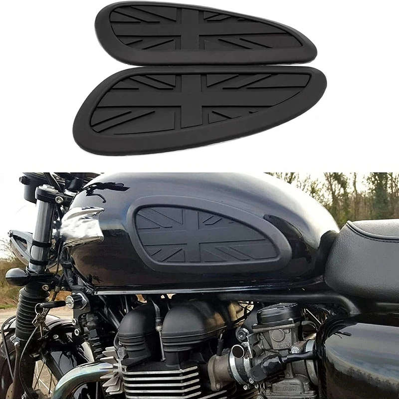 For Triumph Retro Motorcycle Cafe Racer Gas Fuel Tank Protector Sheath Knee Tank Pad Grip Decal
