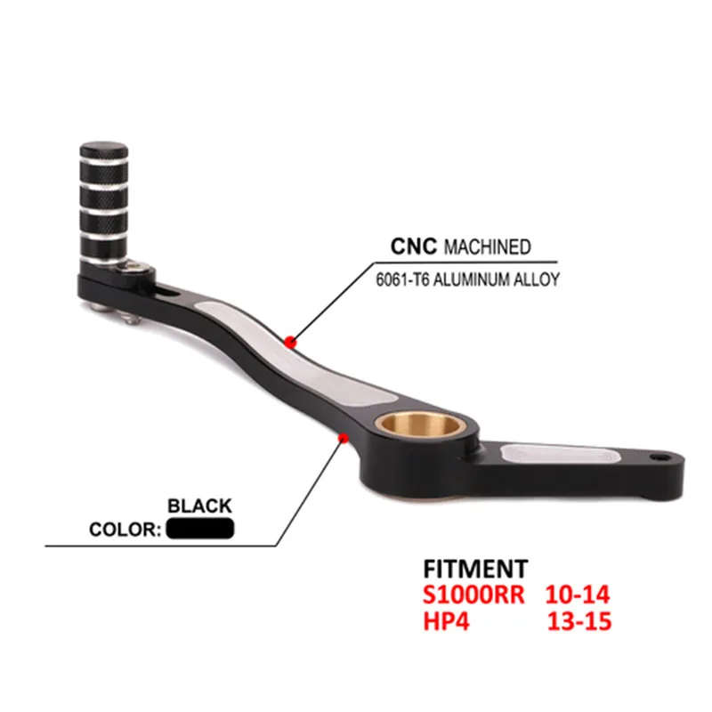 For-BMW S1000RR S 1000RR HP4 2013 2014 2015 Motorcycle CNC Aluminum Black Gear Shift Shifter Lever