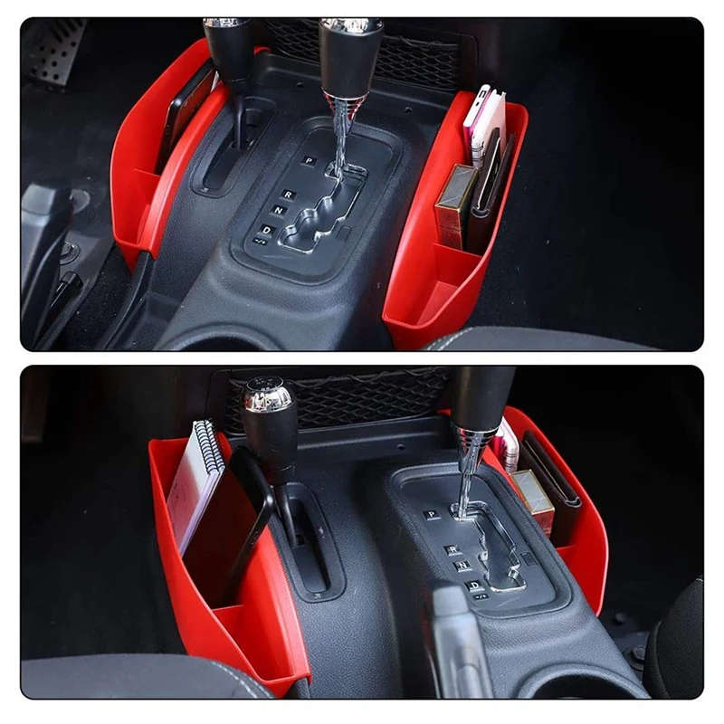 Gear Shifter Storage Box Center Console Organizer Tray Phone Storage for Jeep Wrangler JK 2011-2017
