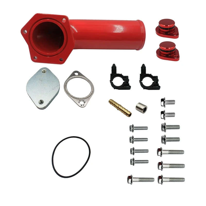 For 2008-2010 Ford F250 F350 Powerstroke 6.4L Intake Elbow Diecast Valve Kit
