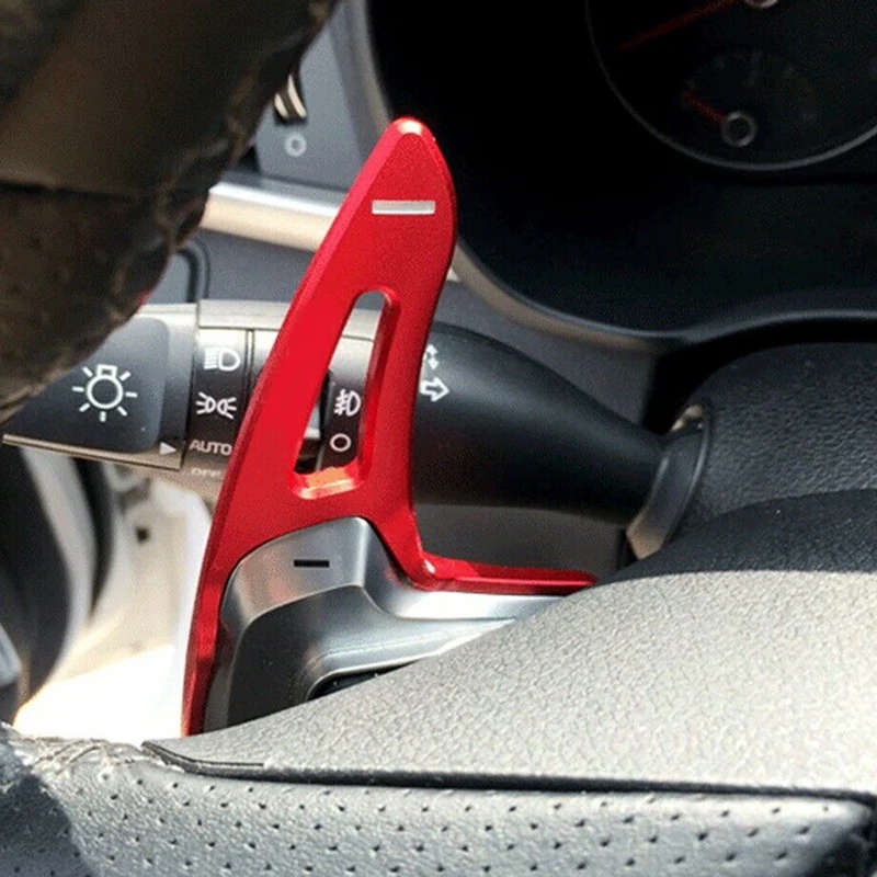 Car Red Steering Wheel Paddle Shifter Extension for Hyundai Genesis G70 4DR 18-20