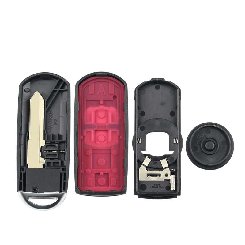 2 Buttons Smart Remote Key Shell Case Fob For Mazda CX-3 CX-5 Axela Atenza With Emergency Key Blade