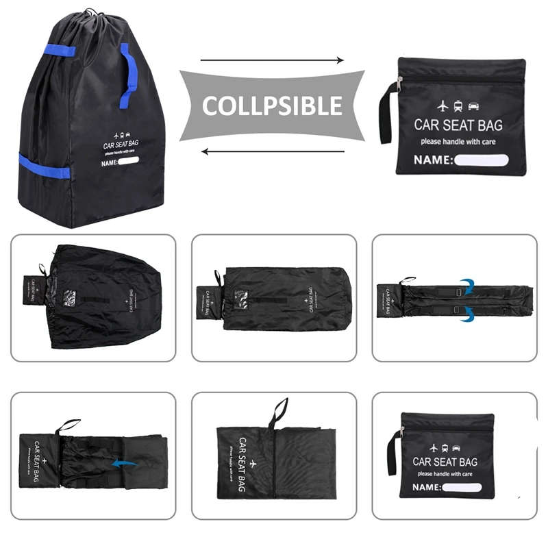 Car Seat Travel Bag Waterproof Car Seat Booster Backpack Cover Easy Carry