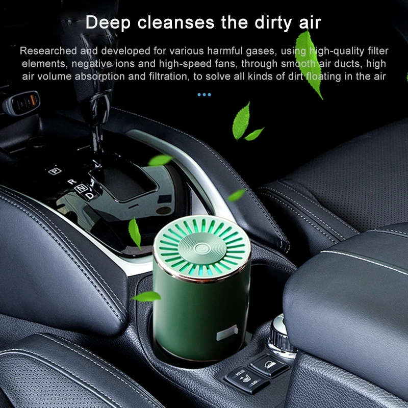 DC 5V Car Aromatherapy Table Air Purifier Smart Car Interior Air Purifier for Home, Office