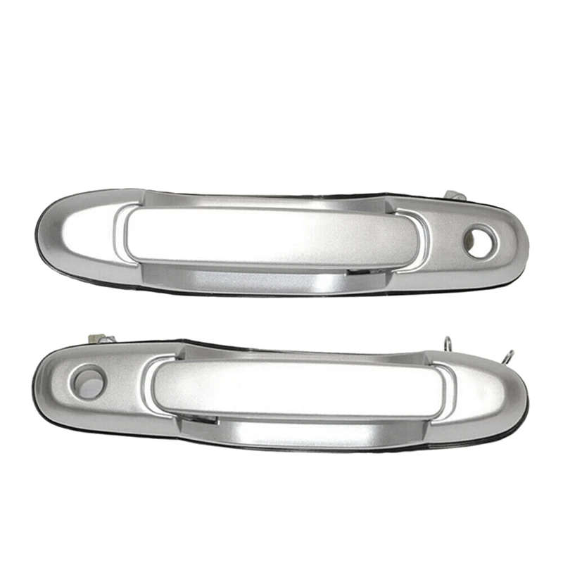 Front Rear Left Right Outside Exterior Door Handle Set of 4Pcs for 1998-2003 Toyota Sienna Silver