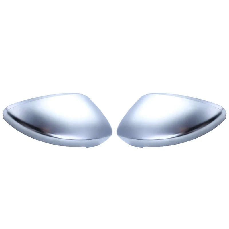 1Pair Car Wing Mirror Caps Matt Chrome Mirror Cover for - A4L A5 S4 S5 -2021
