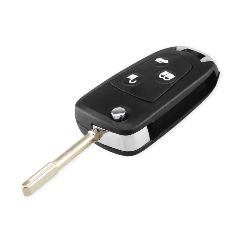 3 Buttons Remote Folding Key Flip Shell Case Uncut Blank For Ford Focus Mondeo